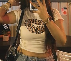Leopard Lips Crop Top