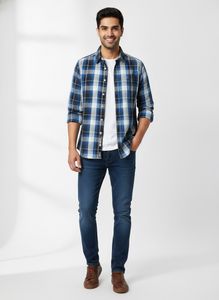 Checked Blue Shirt