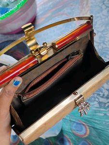 Vintage Clutch with Rhinestone Detail