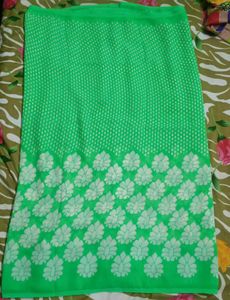 Green Synthetic Daily Wear Saree