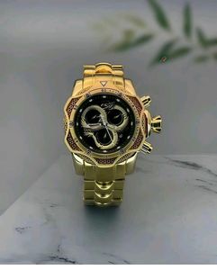 Invicta snake 🐍 Venom Chronograph Gold watch.😍*