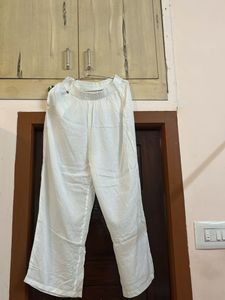 Beautiful White Kurta with Floral Print set
