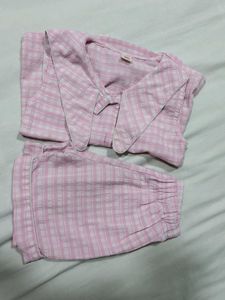 Pink Plaid shorts dress