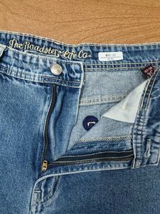 Roadster Mens Wide Leg Blue Denim Jeans