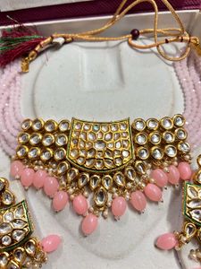 Pink Pearl Dabbi KUNDAN CHOKER Set