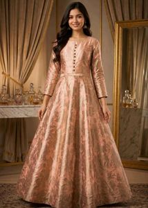 Elegant Brocade Ethnic Gown