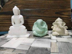 Set of 3 Buddha & Ganesha Idols