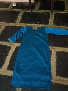 Teal Embellished Kurta