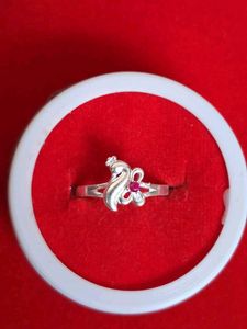 Peacock Design Silver Ring