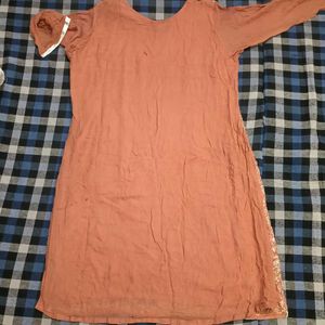 Elegant Rust Orange Heavy Sequence 3PC Party Suit