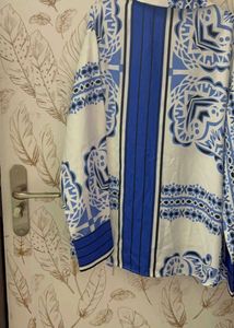 Boho Print Button-Up Shirt