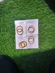 Colorful Beaded Hoop Earrings Set ( Pack of 5 Pair