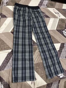 pair of  - Striped Wide Leg Pants