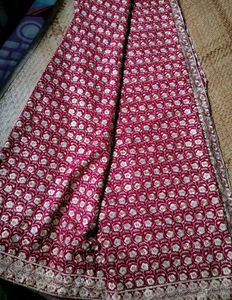 Elegant Red Floral Saree