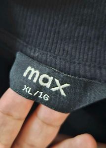 Black Cut-out Mock Neck Top