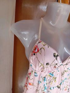 Pink Floral Mini Dress