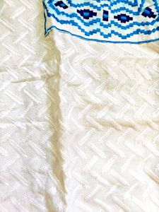 Elegant White &amp; Blue Kurta Set price dropped