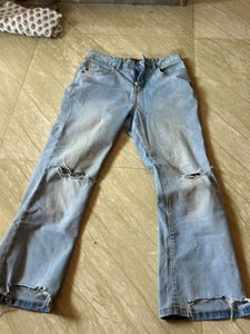 Ripped Light Wash Jeans