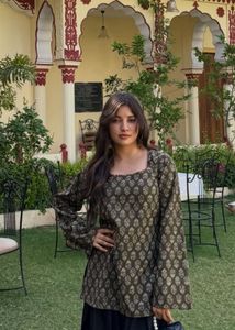 Desi bell sleeve short kurti