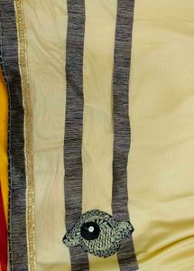 Elegant Butter Yellow Cotton Blend Saree