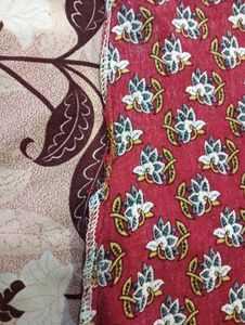 Maroon Floral Print Kurta Set