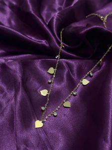 Gold Heart Charm Necklace