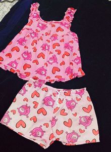 Cute Pig &amp; Heart Pajama Set