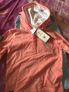 peach colour hoodie with jens brand KIDZELLO