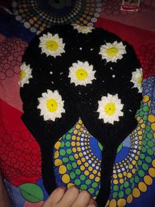 Handmade Crochet Daisy Tote Bag