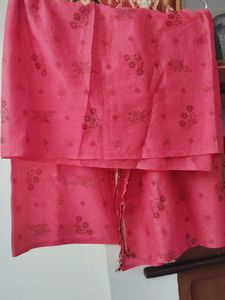 100.Pretty Pink Printed floral dupatta