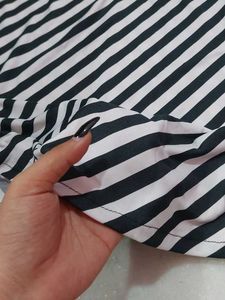 Stylish Striped Midi Dress (M)