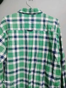Men's Green Checkered Casual Shirt