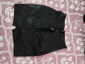 Concert Leather Skirtwith inbuilt shorts