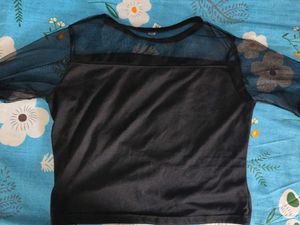 Graphic Print Mesh T-Shirt