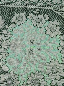 Vintage Prayer Rug with Floral Design