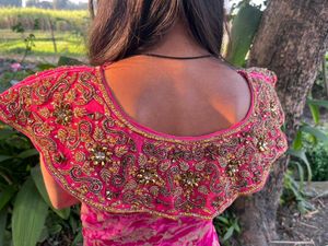 Stunning Pink &amp; Gold Embellished Dress