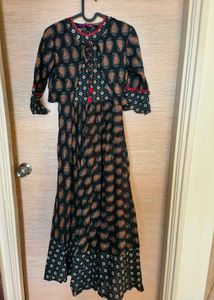 Paisley Printed Kurta With Ethnic Jacket