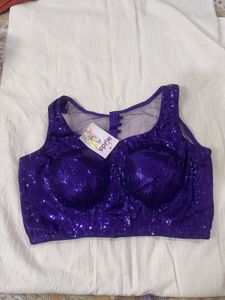 Sparkling Purple Sequin Blouse