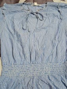 Blue &amp; White Striped Dress