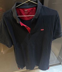 Levi's Men's Navy Blue Polo T-Shirt