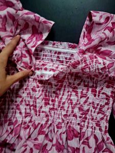 cute print elastic top