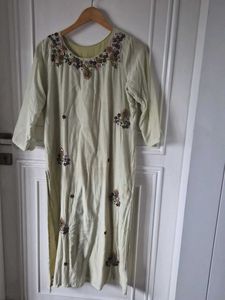 Light green Embroidered Kurta