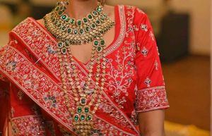 Stunning Red Embroidered Lehenga