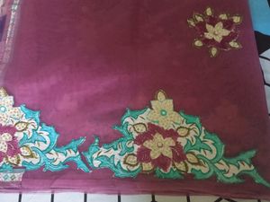 Women Net Saree With Blouse And Peticot