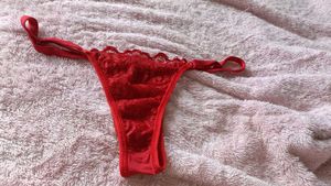 Red Lace Thong Panty