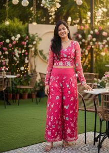 Elegant Pink Floral Co-ord Set