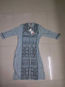 Light Blue Embroidered Kurta with Palazzo