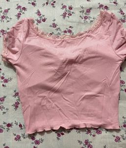 cute pink crop top