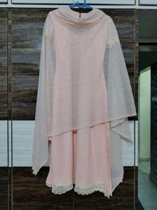 Vintage Luxury Peach Kurti Set