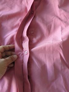 Women's Coral Pink Button-Up Shirt